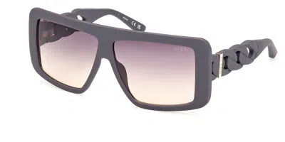 Guess Gu00109 20b Women's Sunglasses Grey Size 60 In Gray