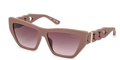 Guess Gu00111 58f Women's Sunglasses Brown Size 56