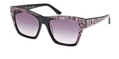 Guess Gu00113 05b Women's Sunglasses Black Size 55