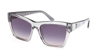 Guess Gu00113 20b Women's Sunglasses Grey Size 55 In Gray