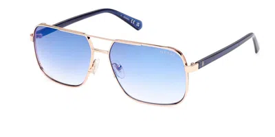 Guess Gu00119 28x Men's Sunglasses Gold Size 58