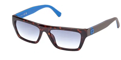 Guess Gu00120 52w Men's Sunglasses Tortoiseshell Size 55 In Brown