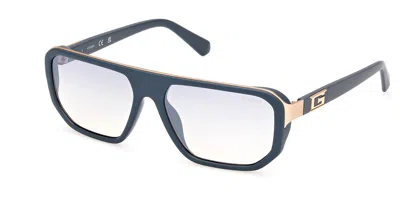 Guess Gu00124 20c Men's Sunglasses Grey Size 59 In Blue