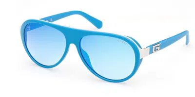 Guess Gu00125 91x Men's Sunglasses Blue Size 60