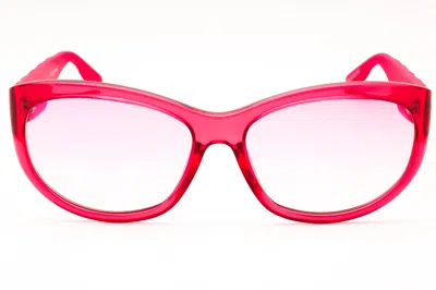 Guess Gu00131 Sunglasses In Shiny Pink / Bordeaux Mirror