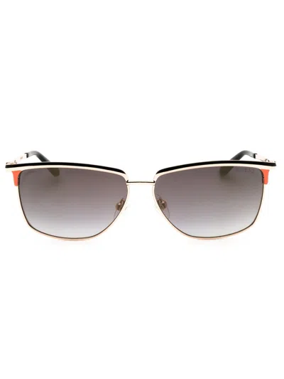 Guess Gu00133 Sunglasses In Light Green/other / Bordeaux Mirror