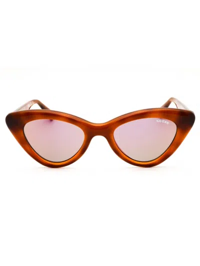 Guess Gu00137 Sunglasses In Shiny Light Blue / Smoke