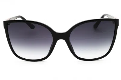 Guess Gu00144 Sunglasses In Shiny Black  / Gradient Smoke