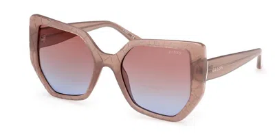 Guess Gu00153 57f Women's Sunglasses Brown Size 55 In Multi