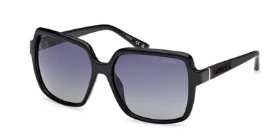 Guess Gu00157 Polarized 01d Women's Sunglasses Black Size 57