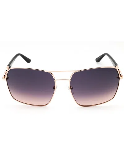 Guess Gu00159 Sunglasses In Shiny Rose Gold / Gradient Smoke