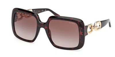 Guess Gu00161 52f Women's Sunglasses Tortoiseshell Size 56 In Brown