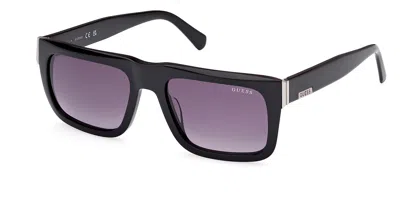 Guess Gu00171 01b Men's Sunglasses Black Size 54 In Blue