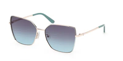 Guess Gu00192 33w Women's Sunglasses Gold Size 59
