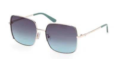 Guess Gu00194 33w Occhiali Da Sole Oro Per Donna In Blue