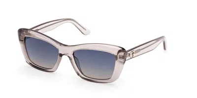 Guess Blue Gradient Cat Eye Ladies Sunglasses Gu00195 20w 52 In Multi
