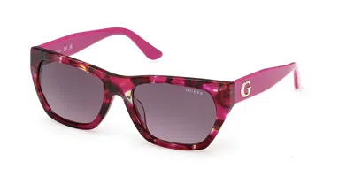 Guess Gu00203-h 78f Women's Sunglasses Tortoiseshell Size 56 In Purple
