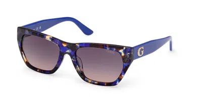 Guess Gu00203-h 92f Women's Sunglasses Tortoiseshell Size 56 In Purple