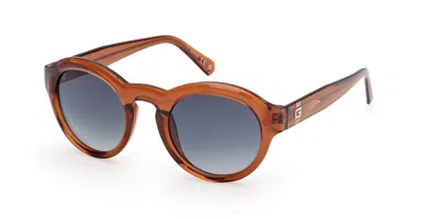 Guess Gu00205 48w Men's Sunglasses Brown Size 49
