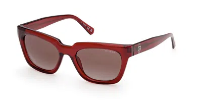 Guess Gu00206 66f Men's Sunglasses Red Size 53 In Brown