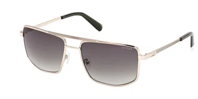 Guess Gu00208 32p Men's Sunglasses Gold Size 57 In Brown