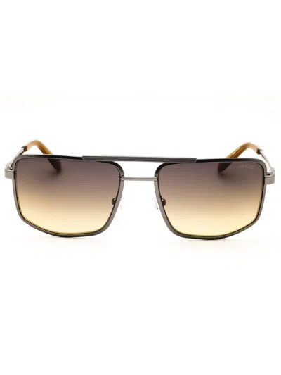 Guess Gu00208 Sunglasses In Matte Gunmetal  / Gradient Smoke