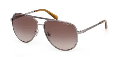 Guess Gu00209 09f Men's Sunglasses Gunmetal Size 61