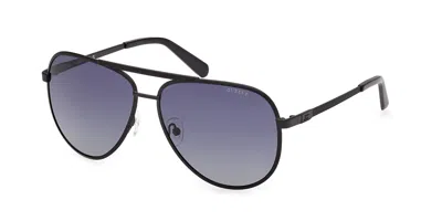 Guess Gu00209 Polarized 02d Men's Sunglasses Black Size 61
