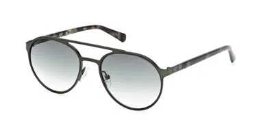 Guess Gu00211 97p Men's Sunglasses Green Size 52 In Black