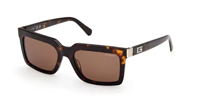 Guess Gu00213 52e Men's Sunglasses Tortoiseshell Size 55 In Brown