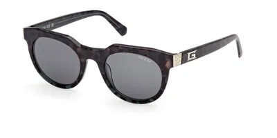 Guess Gu00214 98v Men's Sunglasses Tortoiseshell Size 49 In Black