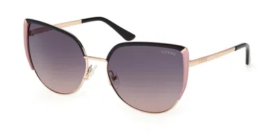 Guess Gu00217 05b Occhiali Da Sole Oro Per Donna In Black