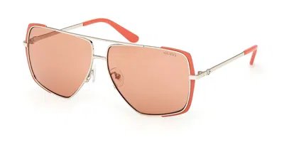 Guess Gu00220 43e Women's Sunglasses Gold Size 62
