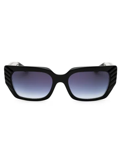 Guess Gu00254 Sunglasses In Shiny Black  / Gradient Smoke