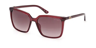 Guess Gu00258 69f Occhiali Da Sole Borgogna Per Donna In Brown