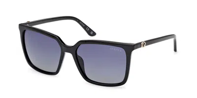 Guess Gu00258 Polarized 01d Occhiali Da Sole Neri Per Donna In Black