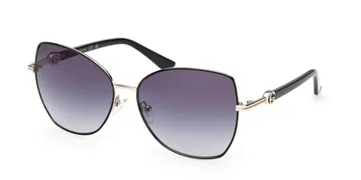 Guess Gu00259 01b Occhiali Da Sole Neri Per Donna In Blue
