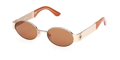 Guess Gu00262 32e Occhiali Da Sole Oro Per Donna In Brown