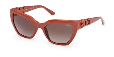 Guess Gu00264 44f Occhiali Da Sole Arancioni Per Donna In Brown