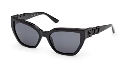 Guess Gu00264 Polarized 01d Occhiali Da Sole Neri Per Donna In Black