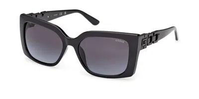Guess Gu00265-h 01b Occhiali Da Sole Neri Per Donna In Blue