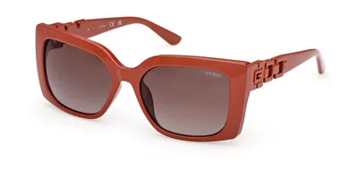 Guess Gu00265-h 44f Occhiali Da Sole Arancioni Per Donna In Brown