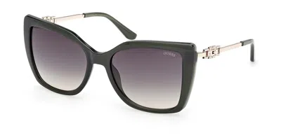 Guess Gu00266 96p Occhiali Da Sole Verdi Per Donna In Black