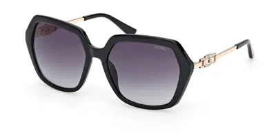 Guess Gu00267 01b Occhiali Da Sole Neri Per Donna In Blue
