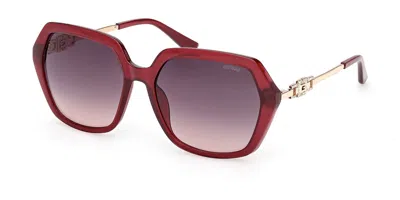 Guess Gu00267 69z Occhiali Da Sole Borgogna Per Donna In Red