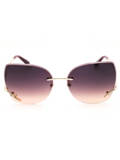Guess Gu00269 Sunglasses In Gold / Gradient Or Mirror Violet