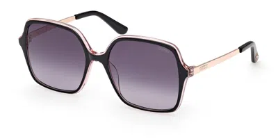 Guess Gu00270 01b Occhiali Da Sole Neri Per Donna In Gold