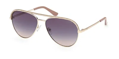 Guess Gu00271 32b Occhiali Da Sole Oro Per Donna In Blue