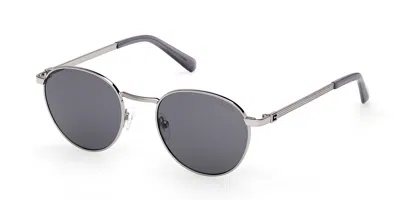 Guess Gu00272 08a Occhiali Da Sole Gunmetal Per Uomo In Gray