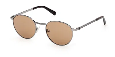 Guess Gu00272 08e Occhiali Da Sole Gunmetal Per Uomo In Multi